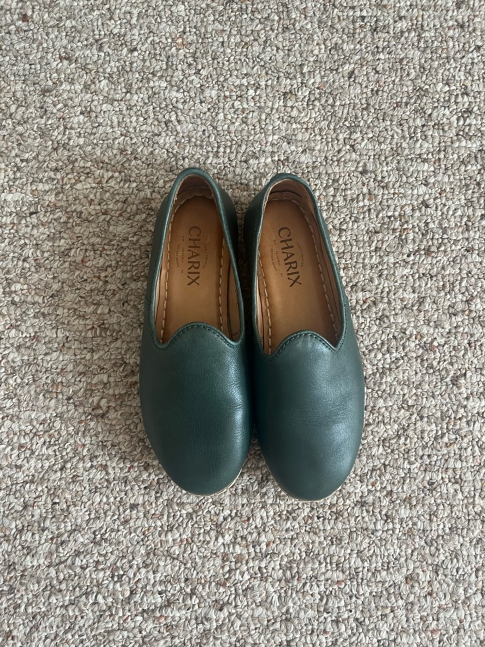 Charix Women's Leather Slip-On Turkish Loafers